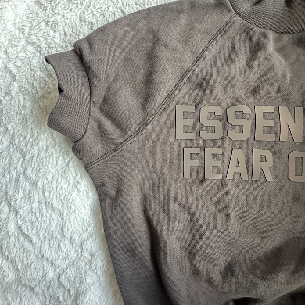Fear of God Essentials Grey Sweatshirt Top - Kids Fear of God Essentials